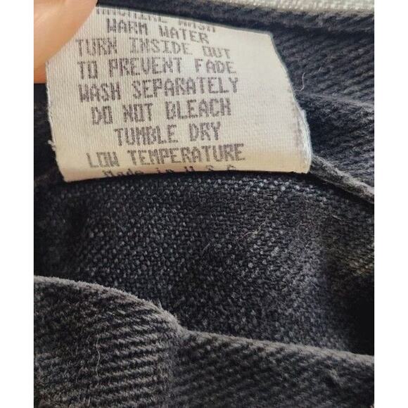 VTg 80s Fredericks of Hollywood Blue leopard Black Denim High Rise Jeans Sz 3 US - Picture 11 of 12